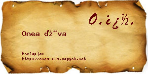 Onea Éva névjegykártya